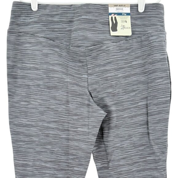 Terra & Sky Women's Space Dye Grey Capri Legging Plus Size 1X (16W-18W) NWT - Picture 4 of 11